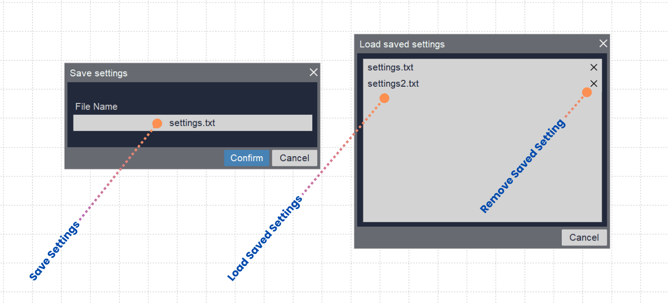 Market Trend Scanner save & load